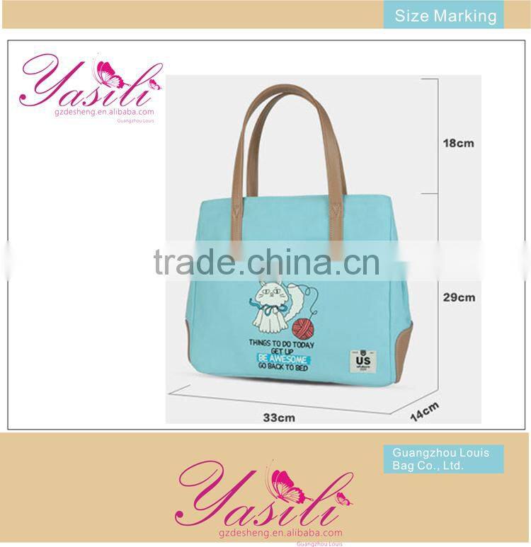 canvas wholesale tote bags;blue and white canvas;waxed canvas bag