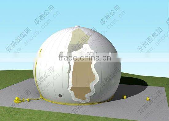 Dual membrane biogas storage equipment