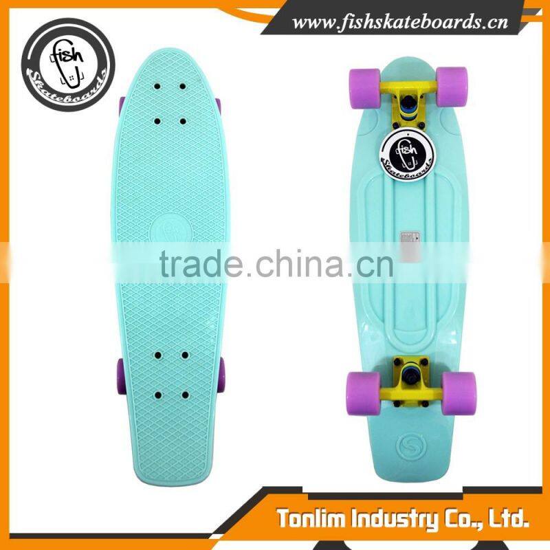 4" aluminium alloy truck board 4 wheels skateboard plastic fish board