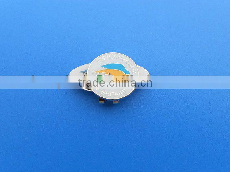 mini hat clip with customized logo/golf hat clip with printed and engraved logo