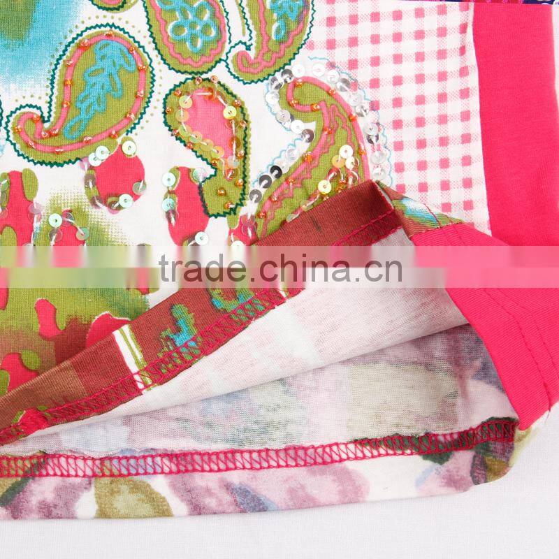 (N2653) 4-8Y Nova kids cool design bead vest girls summer wear children vest top