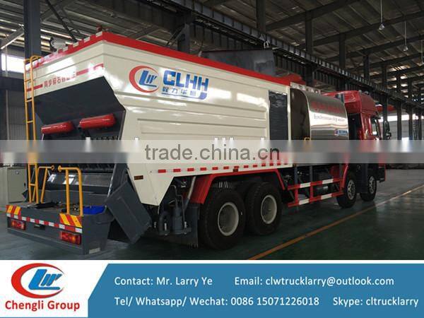 8x4 Sinotruck Howo 10m3 asphat tank 16m3 gravel tank asphalt synchronous chip sealer