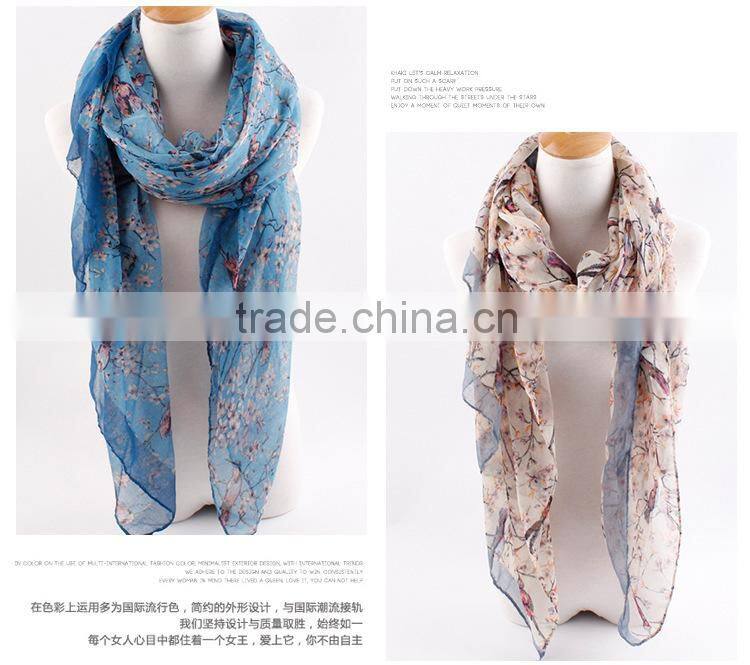 New Arrival Soild with Muticolors Tassel Fashion Bohemian Long Chiffon Scarf
