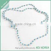 Chain style fashion Long necklace gold color