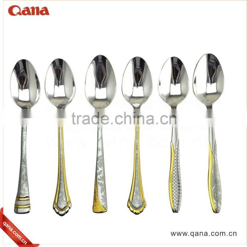 Polishing flower printing stainless steel cutlery set