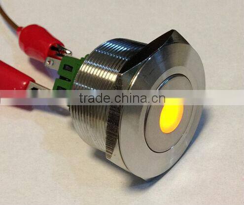 Vandalproof Latching Dot LED Push Button Switch L30(Dia.30mm) Stainless Steel
