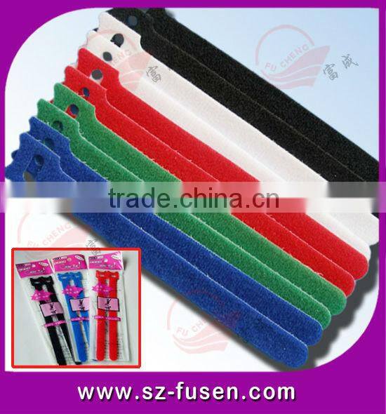 Back to back hook and loop magic tape strap