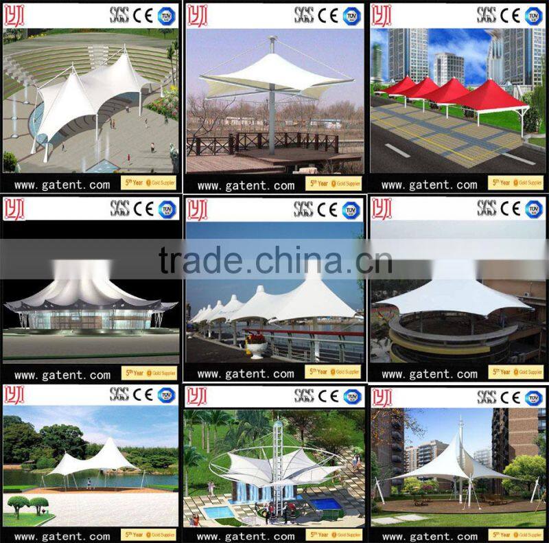 China factory PVDF Cover Q235 Steel yoga tent Guarantee year 10years permanent structure