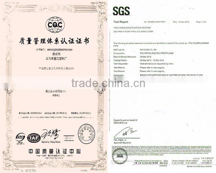 2014 pvc wrapping film factory supply famous brand wangchang