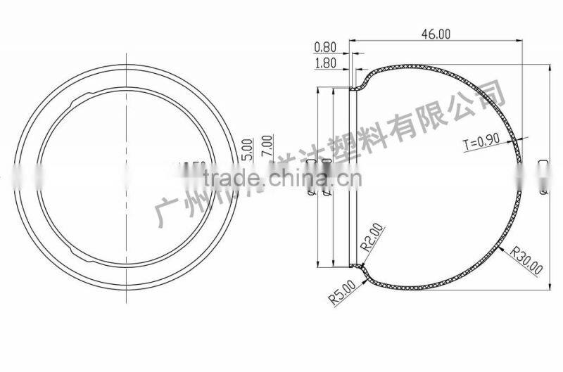 Diffusing optics for led bulb, PC diffuser for Injection blow moulding