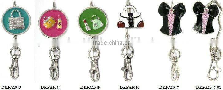 promotional meatl with diamond crown purse key finder,good quality,pass factory audit