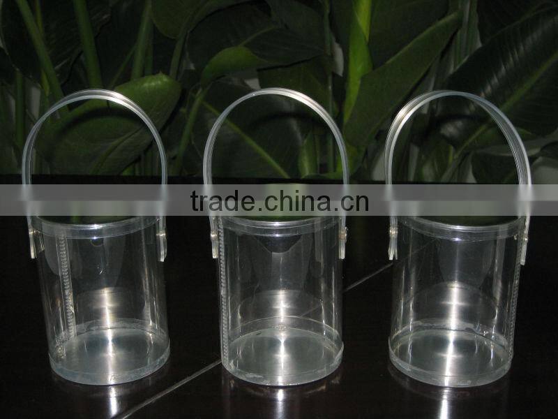 clear plastic bucket