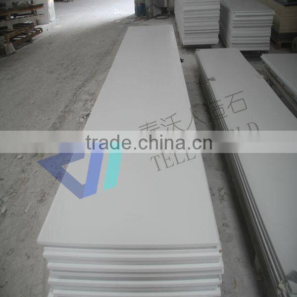 Supply engineered stone solid surface material / white acrylic stone