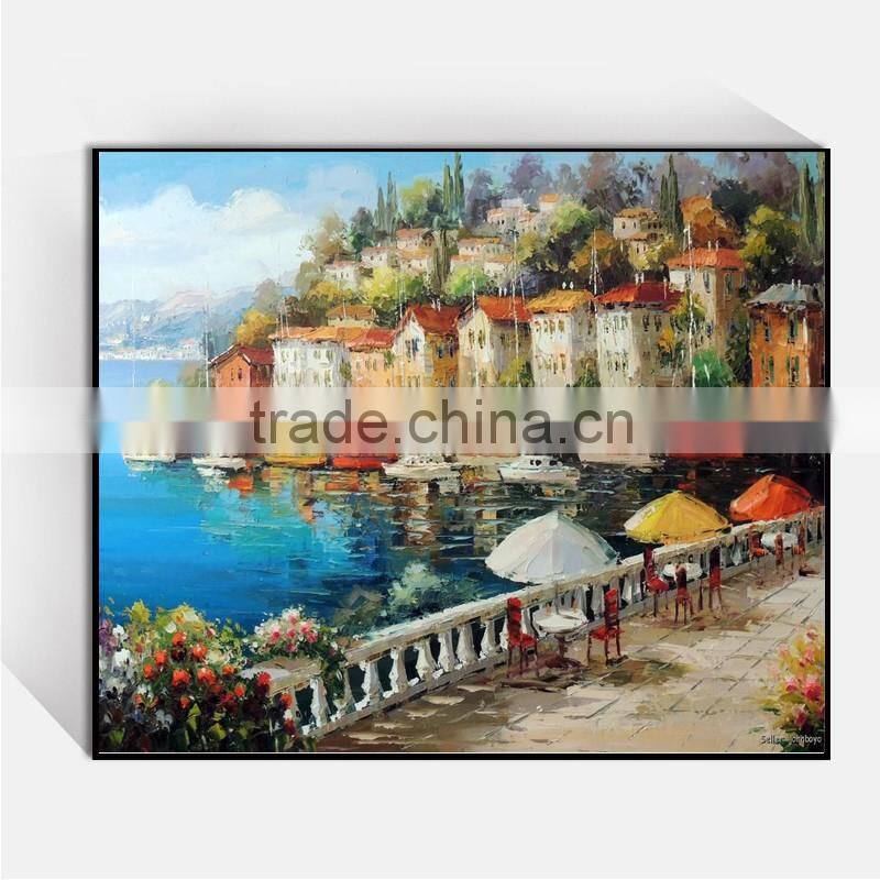 Shu1914 Hand painted mediterranean landscape oil painting