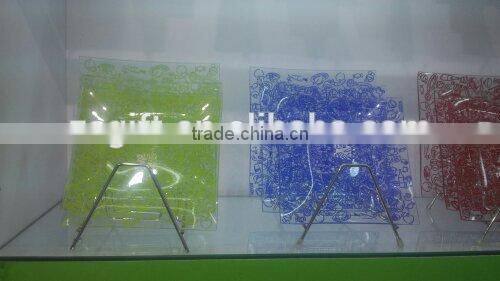 2015 new decal printing square glass plate