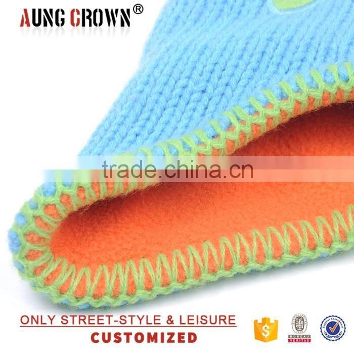 Warm Acrylic Children Beanie Knitting Cap