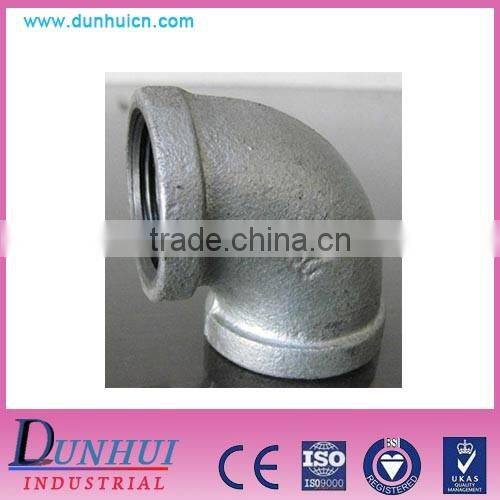 Malleable cast iron 45 degree square edge elbow