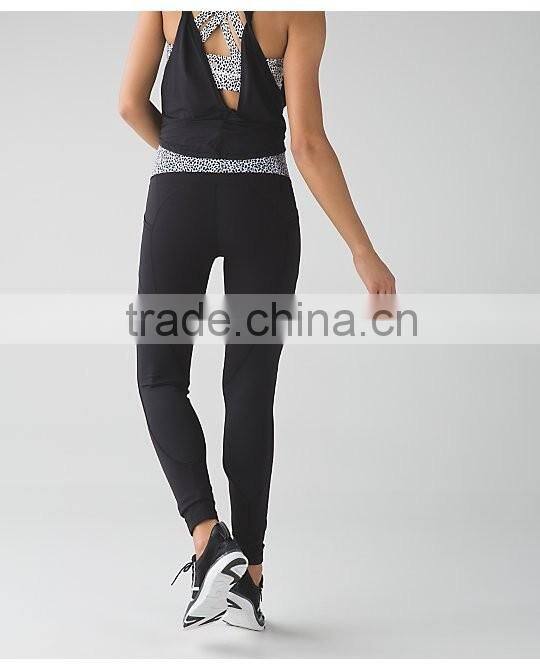 Custom fashion style breathable yoga pants for women in fitness sportswear hot in 2016