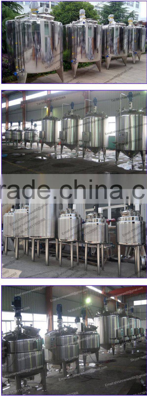 polyester polyol plant liquid mixing tank with homogenizer