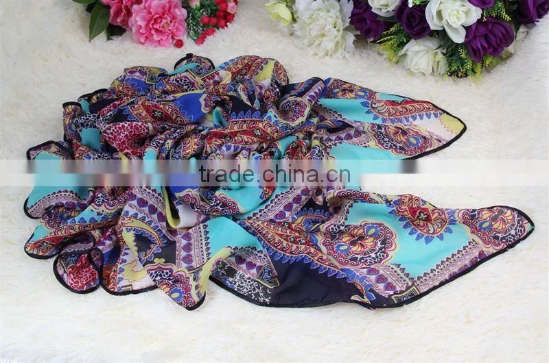 korean style low price hijab scarf / hijab shawl floral fashion scarf