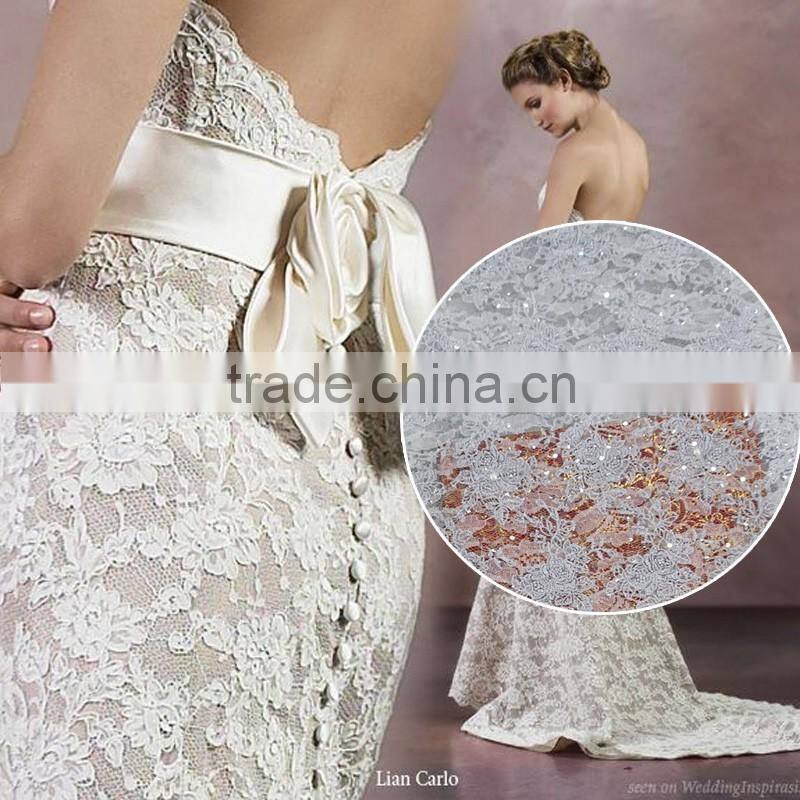 2016 Top one ladies suits bulk lace fabric design/Amazing bridal lace fabric