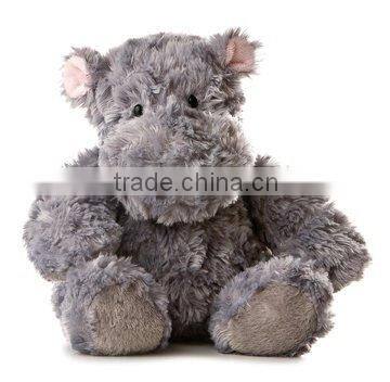 Hippo plush toys, 10 inches in grey