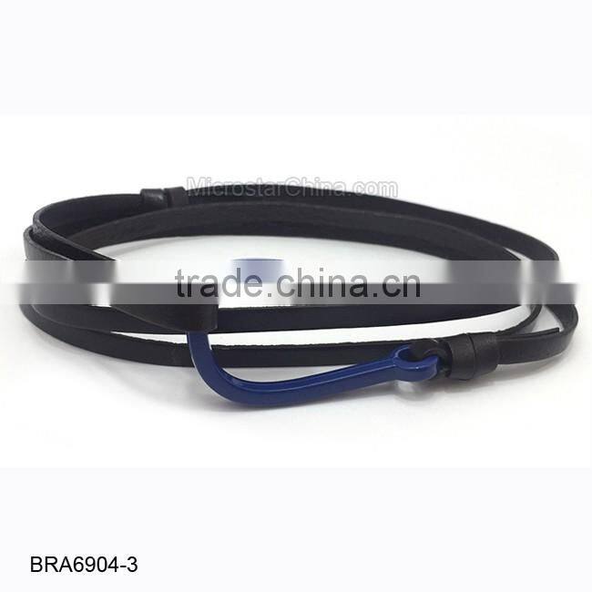 Real Leather Anchor Bracelet For Wholesale