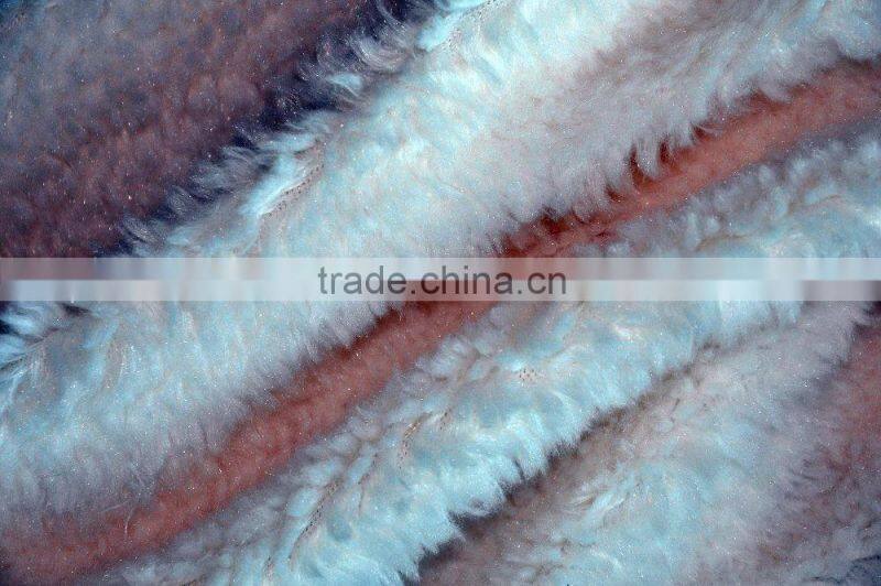 sprayed plush fabric