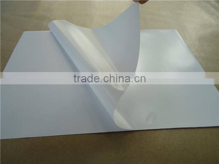 White PVC self adhesive vinyl for screen label printing