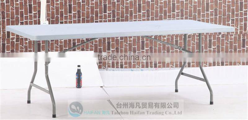 High quality 2 meters strong plastic picnic table/hot sell plastic restaurant table with removable legs