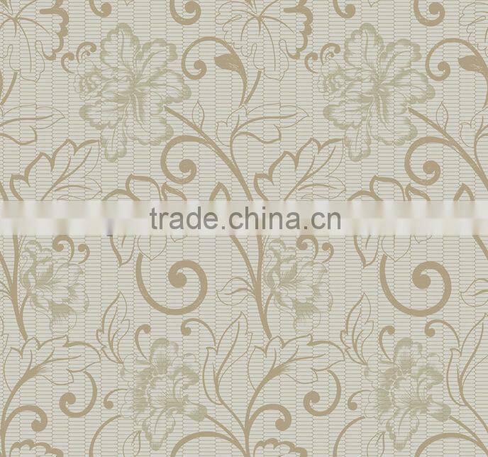 classical design wallpaper with floral pattern