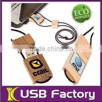 Cheap Wooden USB Flash Drive with Free Logo Print