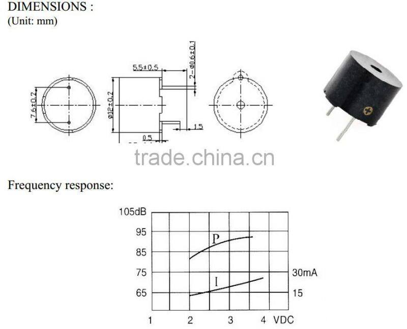FB-60SP03 electromagnetic signal transmitter piezoelectric buzzer (FBELE)