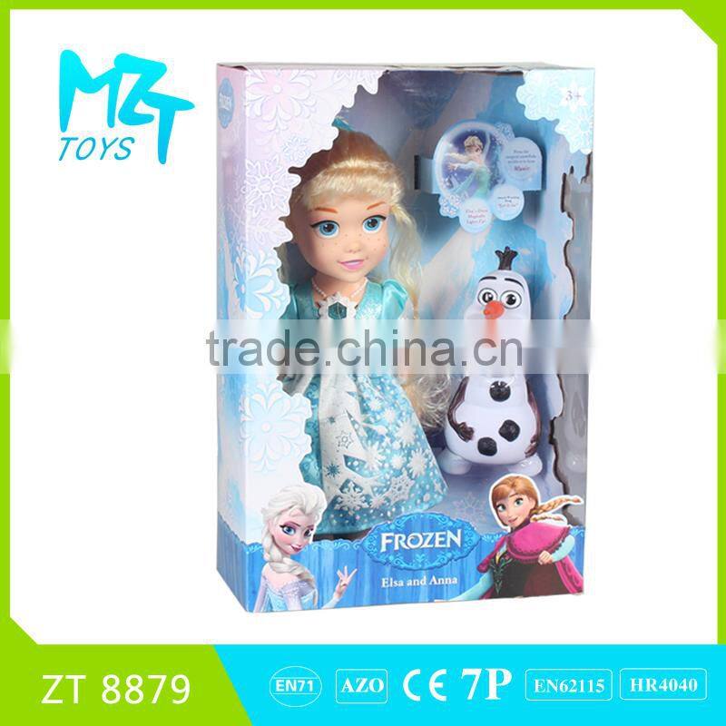 2015 New !Eco-friendly PVC14 inch doll+big Olaf Barbie Doll
