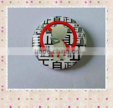 tinplate badge with safety butterfly clutch