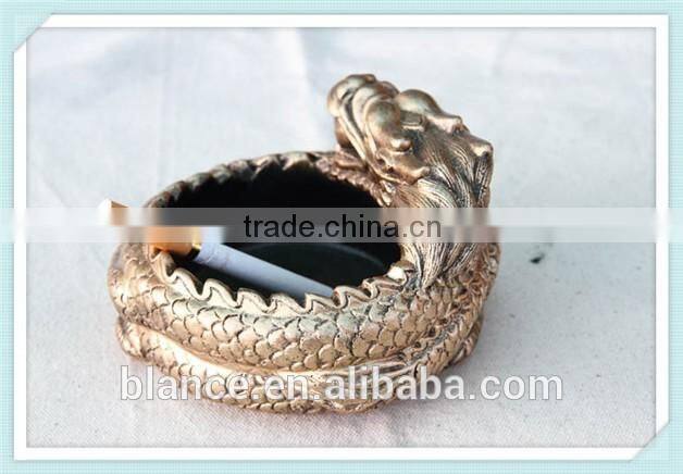 resin golden dragon ashtray ancient dragon statue for ashtray craft