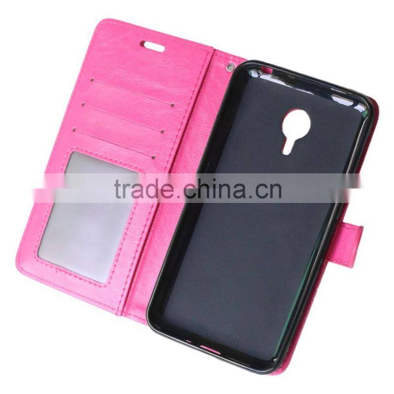 Mobile Phone PU Leather Flip Card-slot Case for Meizu MX4 Pro