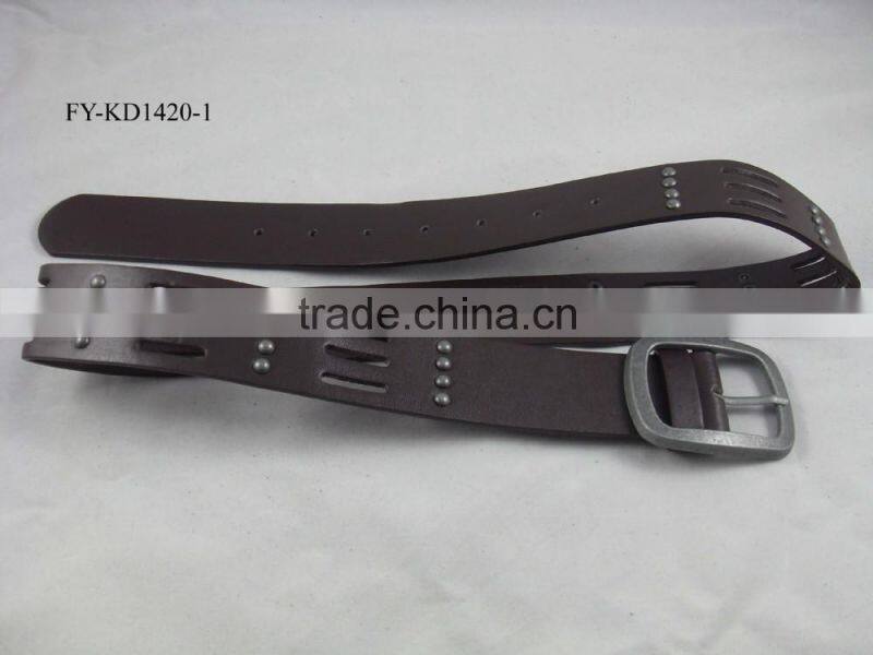 fake leather rivet belt for men