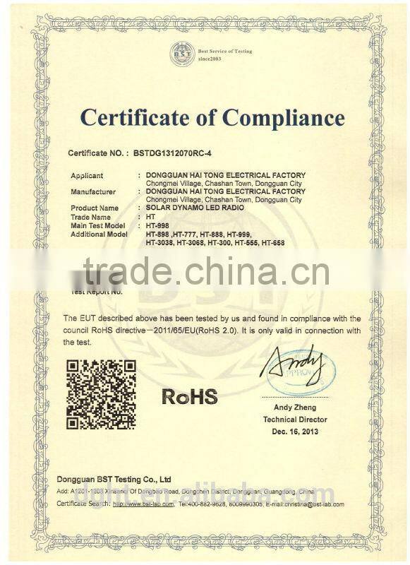 solar dynamo radio with flashlight