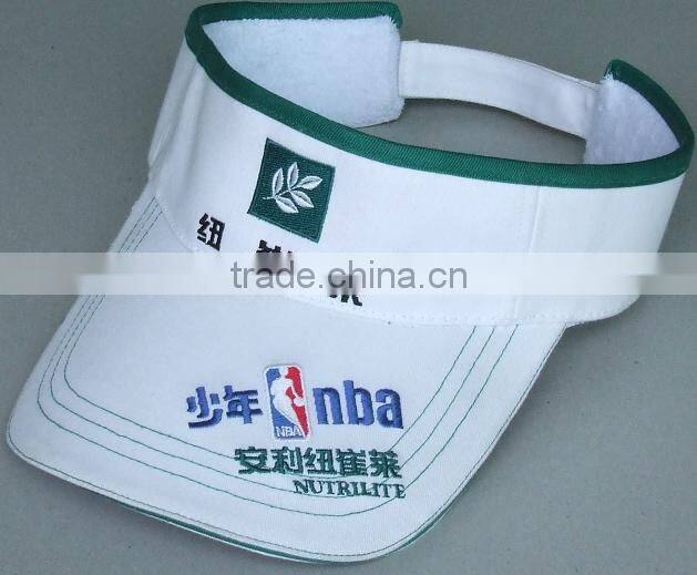 customized wide popular Visor sun protection hats/useful visor caps