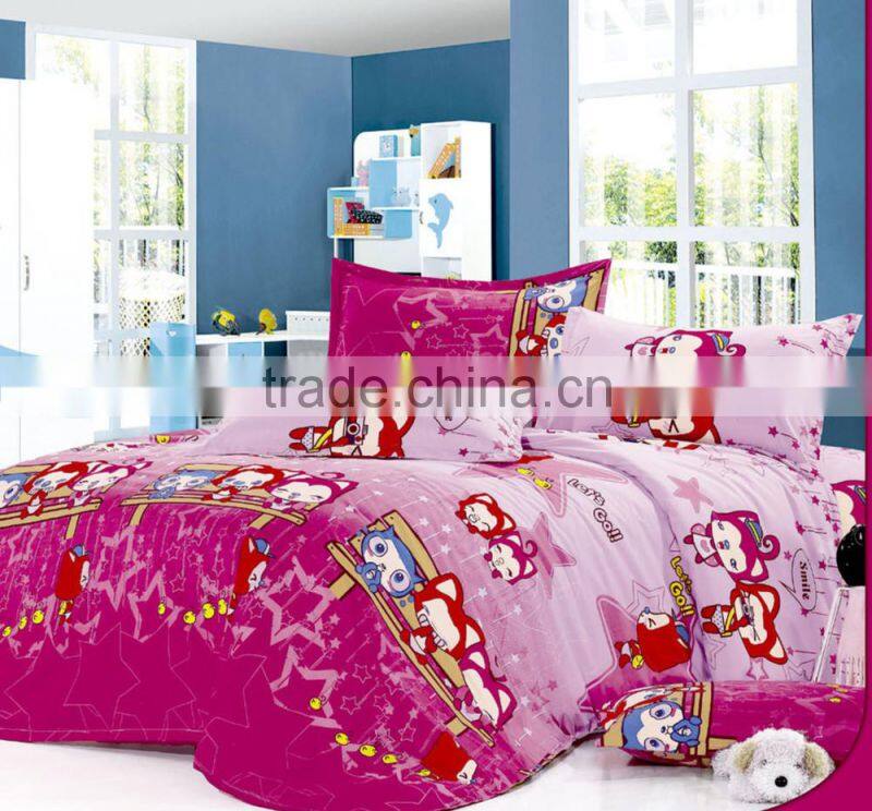 100% polyester bedding sets,simple duvet cover,cartoon bedding set