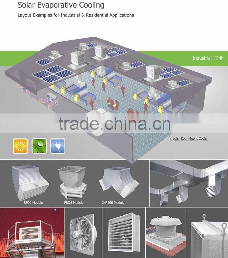 Solar power air cooler for saving energy