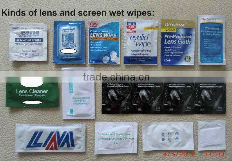 eyeglass cleaning wipe-individually wrapped lens,sunglasses cleaner