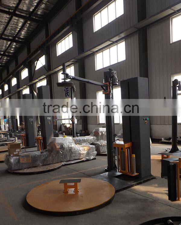 New condition pallet wrapping machine with top platen