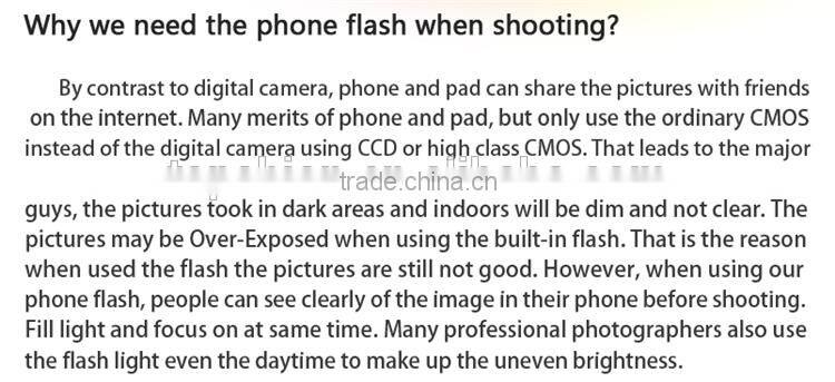 Top Selling Camera Flash Light For IOS Android Mini Portable 3.5mm Jack Smart Selfie 16 LED Camera Flash Light