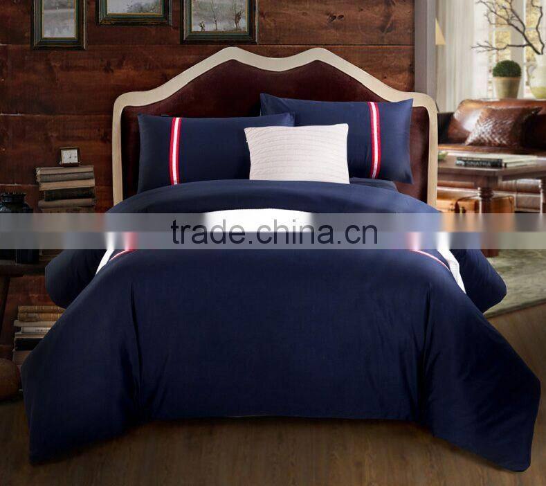 New 4pcs European Five-Star hotel bedding set luxury bedding set Stripes Comforter Set King Size Bed Cover Set/Pillowcase