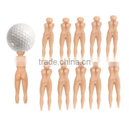 10pcs Novelty Nude Lady Golf Tee Divot Tools Practice Training Golfer Tees