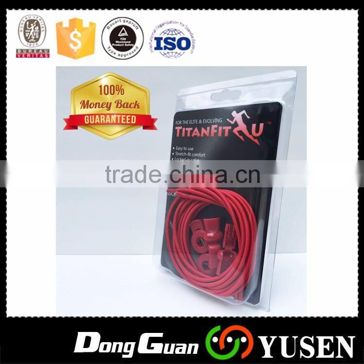 Fashionable sports Safety coloured 3mm elastic shoelace with stopper no tie shoe laces