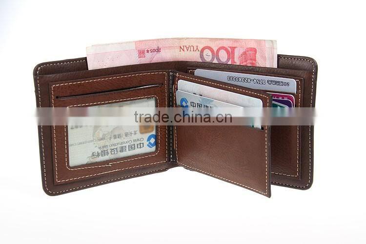 High quality leather business with coin purse card holder baellerry men wallet