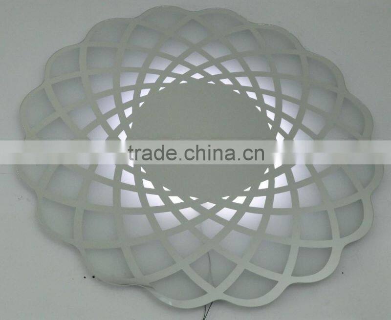 2016 hottest sales new LED decorative design 5mm silver float glass decorative homeware bathroom wall bath backlit light mirror